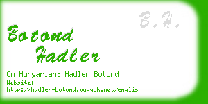 botond hadler business card